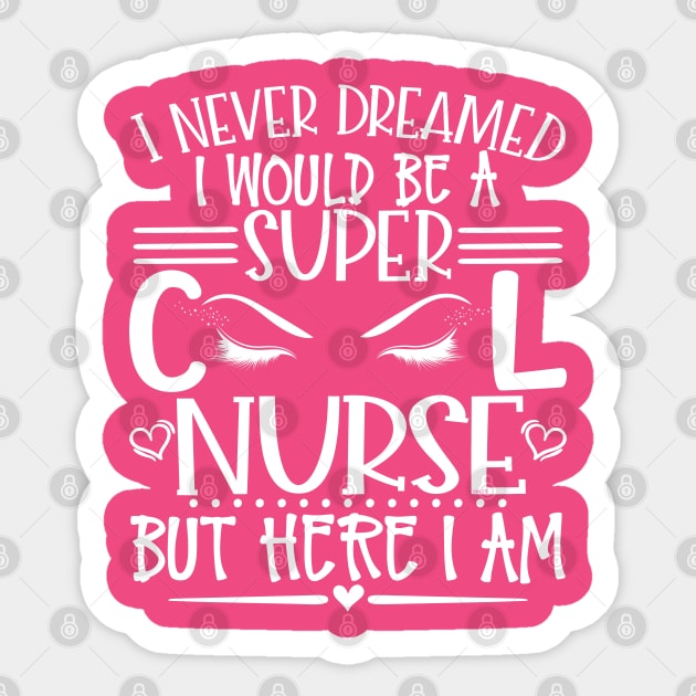 Super Cool Nurse with long Eye Lashes Gift Sticker by creative